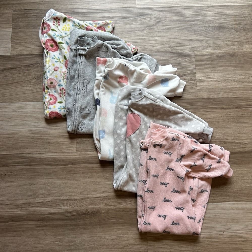Lot Of 5 Baby Girls Sleep Sacks Size Medium 6-12 Months EUC!! Zipadee-Zip - Picture 2 of 7